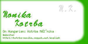 monika kotrba business card